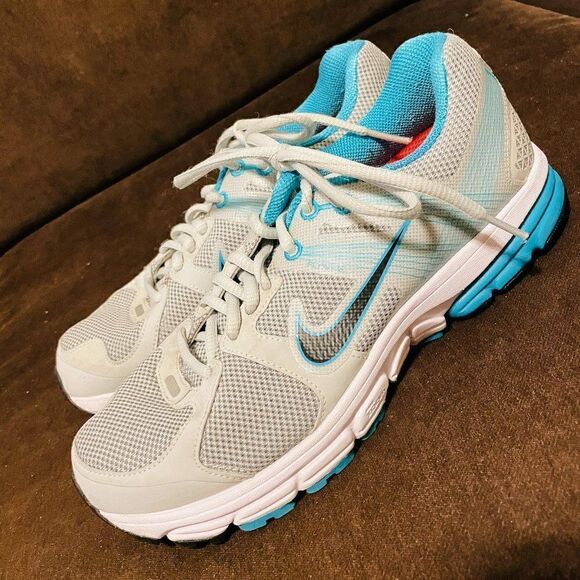 Excellent NIKE Structure 15 Running Shoes Womens 9.5 US 41 EUR Light Grey Turq. - Picture 3 of 11